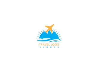 A sleek, modern airplane logo, symbolizing travel and adventure.