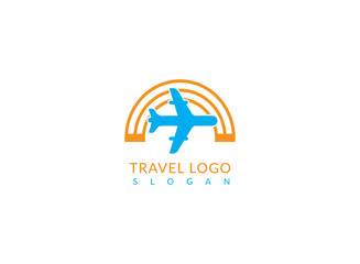 A sleek, modern airplane logo, symbolizing travel and adventure.