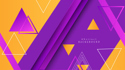Geometric pattern with orange and purple triangles for a modern look. Vector graphic illustration.