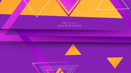 Geometric pattern with orange and purple triangles for a modern look. Vector graphic illustration.