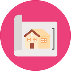 Solar House Plan Icon