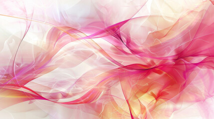 abstract background with soft pink hues silk waves with and highlights of gold and white