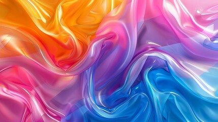 Colorful Swirl Symphony: 3D Rendered Abstract Background in Swirl Style, Forming an Enchanting Kaleidoscope of Vibrant Hues and Whirling Elegance 