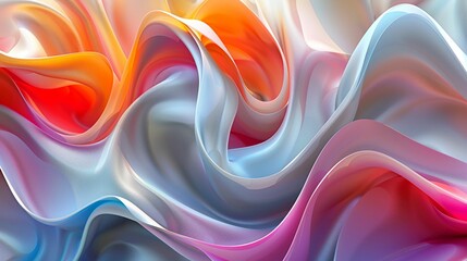 Cascading Silk Rhapsody: 3D Rendered Abstract Waterfall with Smooth Silky Textures, Unleashing a Harmonic Symphony of Velvety Elegance, Artistic Drapery, and Contemporary Aesthetic Flourish