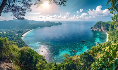 A viewpoint displaying the panoramic beauty of Phuket