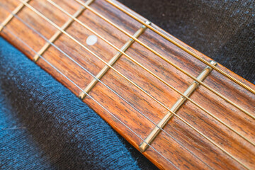 Manche de guitare gros plan