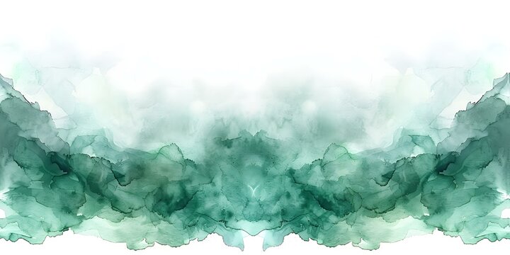 Appreciate the elegant pastel green watercolor clip art in this image seamless background. Concept watercolor, pastel green, clip art, elegant, seamless background