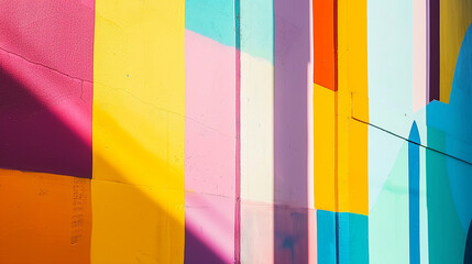 Obraz premium A vibrant urban mural festival where creative parents showcase their graffiti artistry, transforming dull city walls into colorful masterpieces that captivate passersby