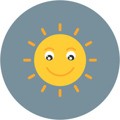 Sun with Face Icon