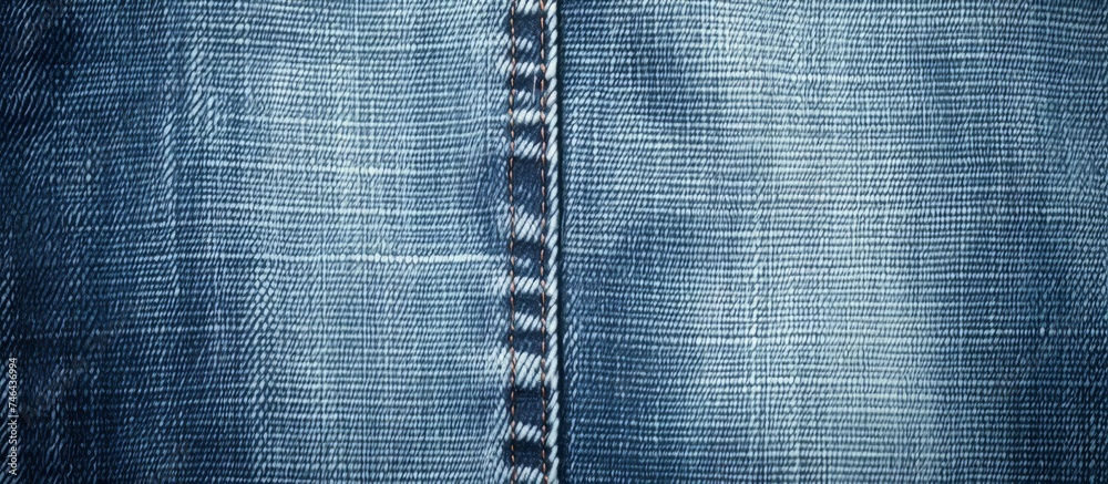 Canvas Prints Detailed close up of a stylish denim shirt to showcase texture and design elements