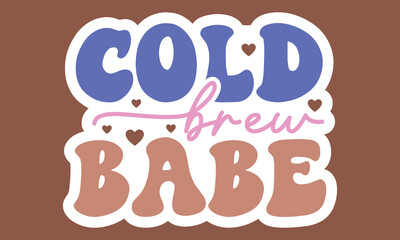 Retro Coffee Sticker SVG Bundle