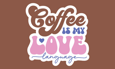 Retro Coffee Sticker SVG Bundle