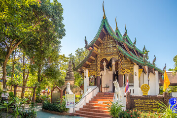 View at the Wat of Umong Mahathera Chan in the streets of Chiang Mai town in Thailand - 746440133