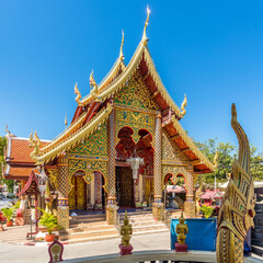 View at the Wat of Khuan Khama in the streets of Chiang Mai town - Thailand - 746440324