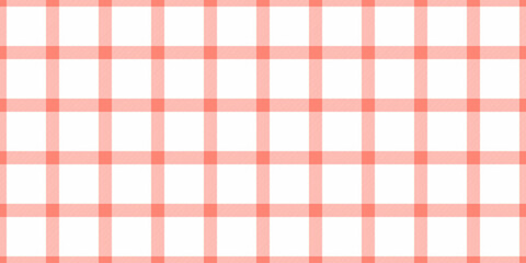 Proud check seamless fabric, quality textile tartan plaid. Multicolor texture pattern vector background in salmon and white colors.