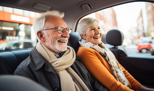 Happy senior couple having fun and enjoying vacations trip together.