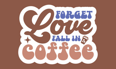 Fototapeta premium Retro Coffee Sticker Design