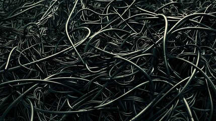 Too many black cables are causing overcrowding.