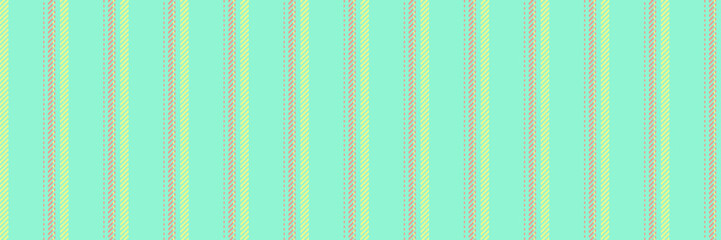 Rough texture pattern textile, dress fabric background seamless. Ornament vertical stripe vector lines in mint and yellow colors.