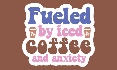 Retro Coffee Sticker Design