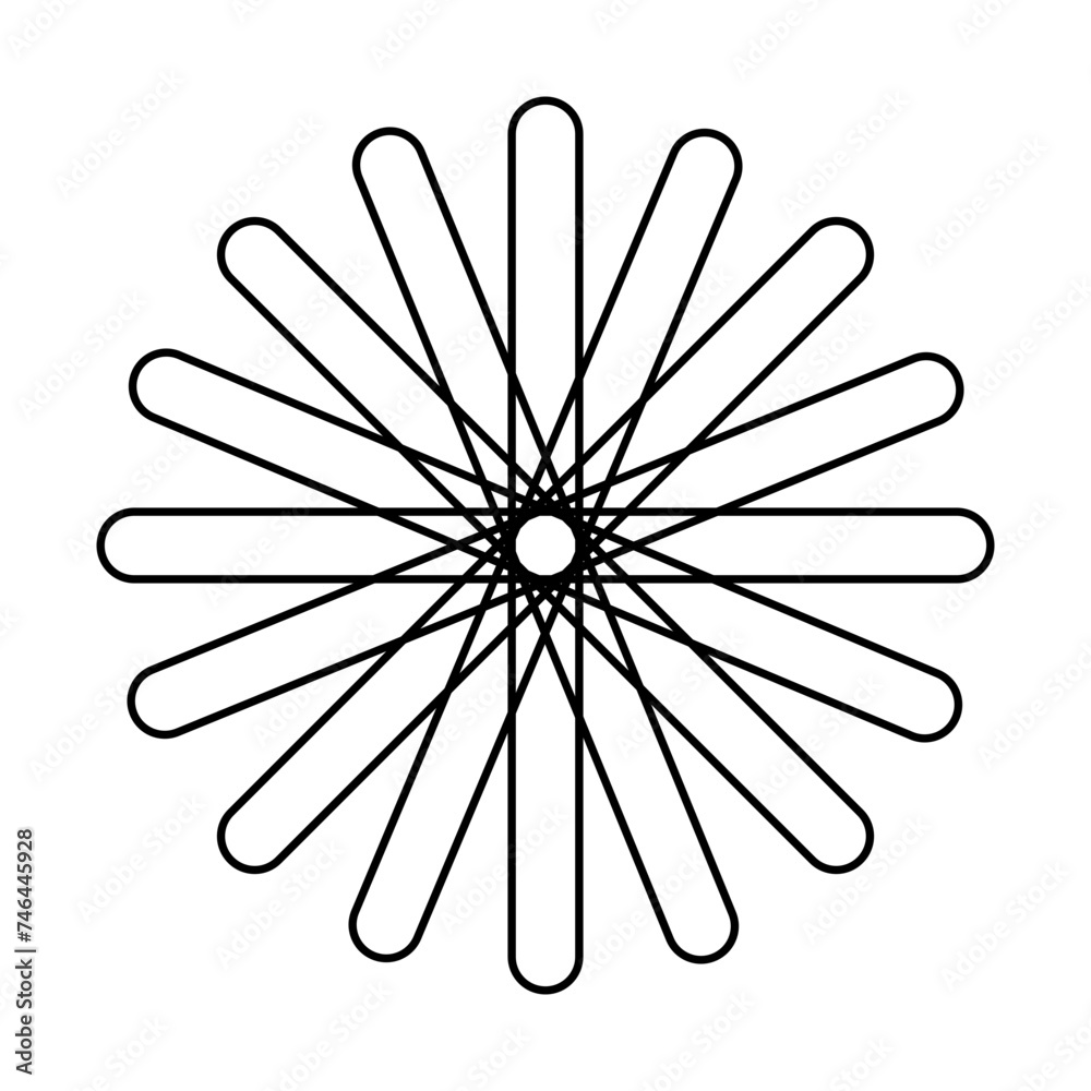 Poster abstract line geometric shapes. minimal logotypes element