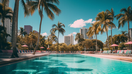 artwork of life in Miami in 80s years - Powered by Adobe