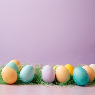 photo of a easter eggs background