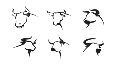 Poster creative buffalo cow ox bull head collection vector design inspiration © abrastack