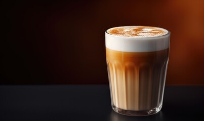 A cup of latte macchiato coffee.