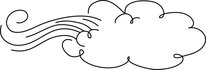 Hand drawn cloud