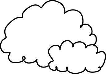 Fototapeta premium Hand drawn cloud