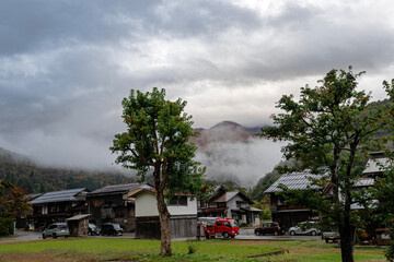 Fire truck in Shirakawago, Japan