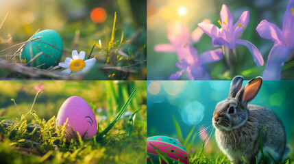 Collage of Spring Easter card