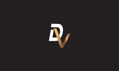  DV, VD , D ,V, Abstract Letters Logo Monogram