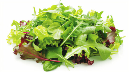 Green salad composed of spinach, arugula, romaine, and lettuce