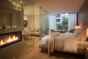 Intimate Spaces: Enhancing Bedrooms with Small-Scale Glass Fireplace Additions