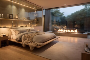 Get Cozy: Enhancing Bedroom Intimacy with Small-Scale Glass Fireplaces