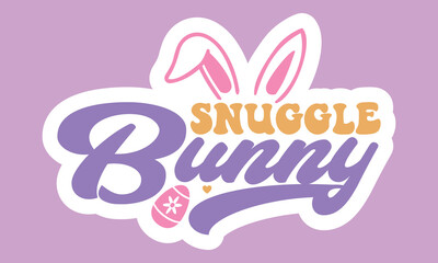 Retro Easter Sticker Design