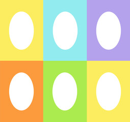 Easter poster and banner template with easter eggs. Easter eggs template illustration. Holiday. Religion. Christianity