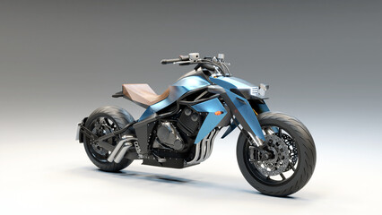Obraz na płótnie Canvas Futuristic 3D Motorcycle Concept 7