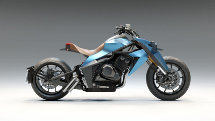 Obraz na płótnie Canvas Futuristic 3D Motorcycle Concept 7