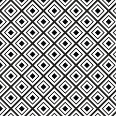 Seamless black and white diamond grid pattern.