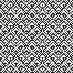 Black and white overlapping circle pattern