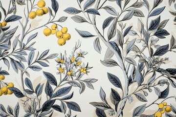 Olive Branches: Botanical Print Wallpaper & Mediterranean Kitchen Inspirations - obrazy, fototapety, plakaty