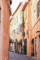 Fototapeta na wymiar A cute street in Rome, Italy