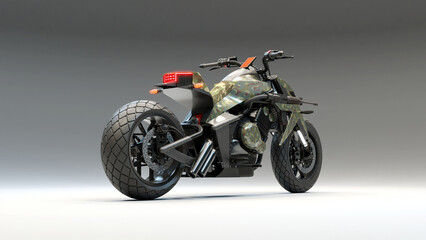Futuristic 3D Motorcycle Concept 7 Camo