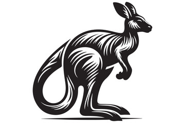 kangaroo  silhouette illustration