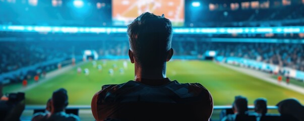 Sports online betting with football and stadium
