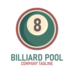 Billiard Pool Base Logo Editable Vector