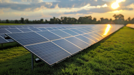 Sun-Powered Solutions: Harnessing Solar Energy for a Greener Future - obrazy, fototapety, plakaty